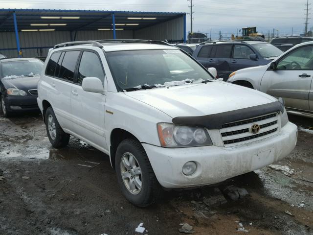 JTEHF21A420063914 - 2002 TOYOTA HIGHLANDER WHITE photo 1