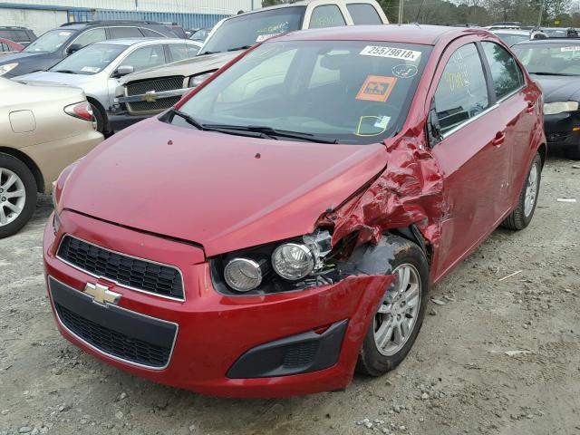 1G1JC5SH2E4101139 - 2014 CHEVROLET SONIC LT RED photo 2