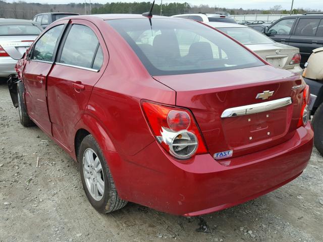 1G1JC5SH2E4101139 - 2014 CHEVROLET SONIC LT RED photo 3