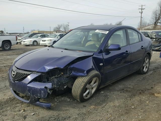 JM1BK32F841182679 - 2004 MAZDA 3 I BLUE photo 2