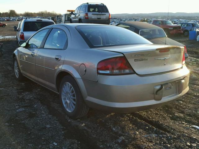 1C3EL46X54N171137 - 2004 CHRYSLER SEBRING LX GOLD photo 3