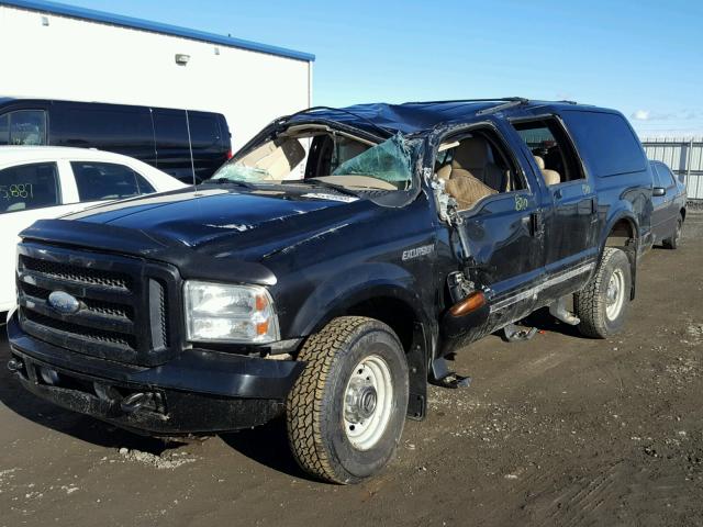 1FMSU43P65EA05920 - 2005 FORD EXCURSION BLACK photo 2