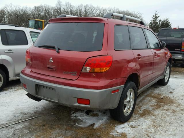 JA4LZ31G43U116793 - 2003 MITSUBISHI OUTLANDER RED photo 4