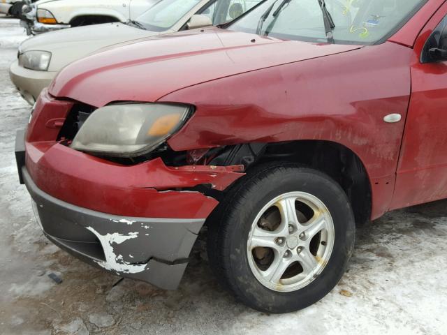 JA4LZ31G43U116793 - 2003 MITSUBISHI OUTLANDER RED photo 9