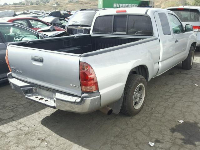 5TETX22N07Z465952 - 2007 TOYOTA TACOMA ACC SILVER photo 4