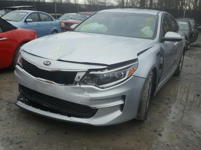 5XXGT4L35GG020076 - 2016 KIA OPTIMA LX SILVER photo 2