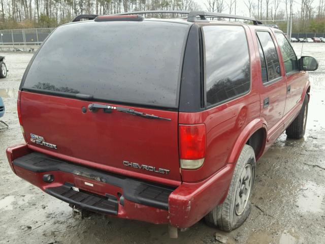 1GNDT13XX3K177050 - 2003 CHEVROLET BLAZER RED photo 4