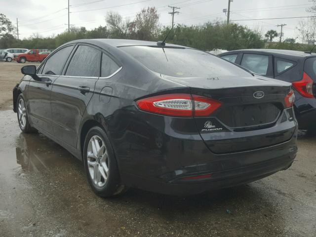 3FA6P0H79DR382547 - 2013 FORD FUSION SE BLACK photo 3