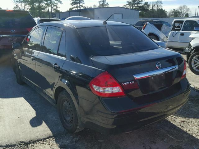 3N1BC11E18L441508 - 2008 NISSAN VERSA S BLACK photo 3