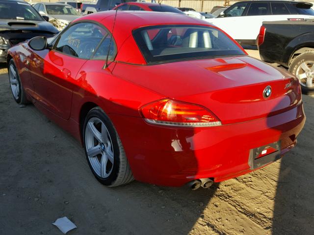 WBALM5C56BE378459 - 2011 BMW Z4 SDRIVE3 RED photo 3