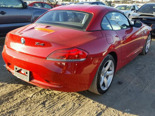 WBALM5C56BE378459 - 2011 BMW Z4 SDRIVE3 RED photo 4