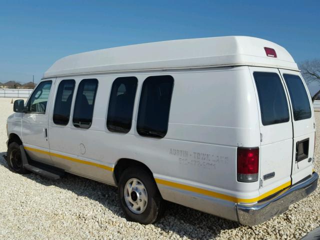 1FDNS24L37DB31583 - 2007 FORD ECONOLINE WHITE photo 3