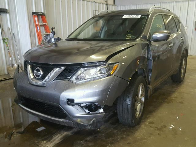 5N1AT2MV6FC772289 - 2015 NISSAN ROGUE S GRAY photo 2