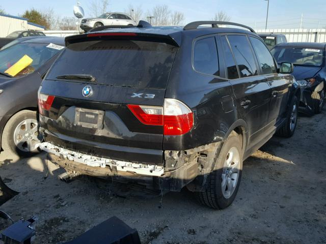 WBXPC93438WJ15440 - 2008 BMW X3 3.0SI BLACK photo 4