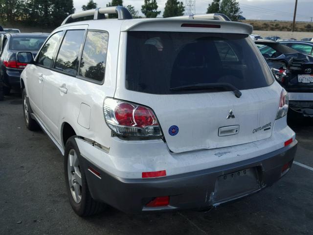 JA4LZ41F24U007182 - 2004 MITSUBISHI OUTLANDER WHITE photo 3