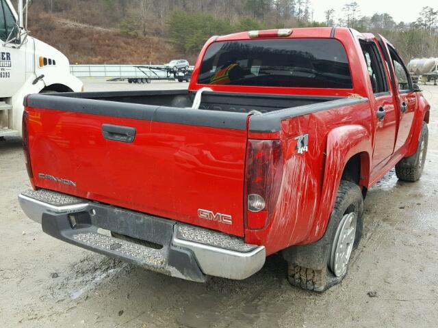 1GTDT136268207840 - 2006 GMC CANYON RED photo 4