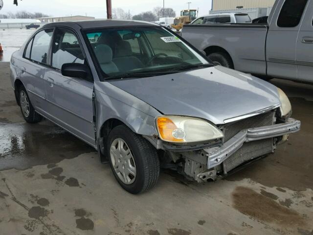 1HGES16532L001428 - 2002 HONDA CIVIC LX SILVER photo 1