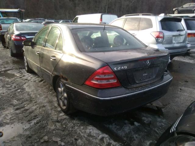 WDBRF61J62F241818 - 2002 MERCEDES-BENZ C 240 GRAY photo 3