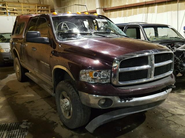 3D7KS28C95G848707 - 2005 DODGE RAM 2500 S MAROON photo 1