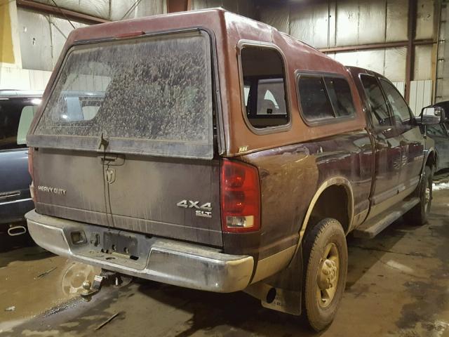 3D7KS28C95G848707 - 2005 DODGE RAM 2500 S MAROON photo 4
