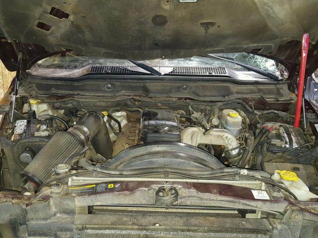 3D7KS28C95G848707 - 2005 DODGE RAM 2500 S MAROON photo 7