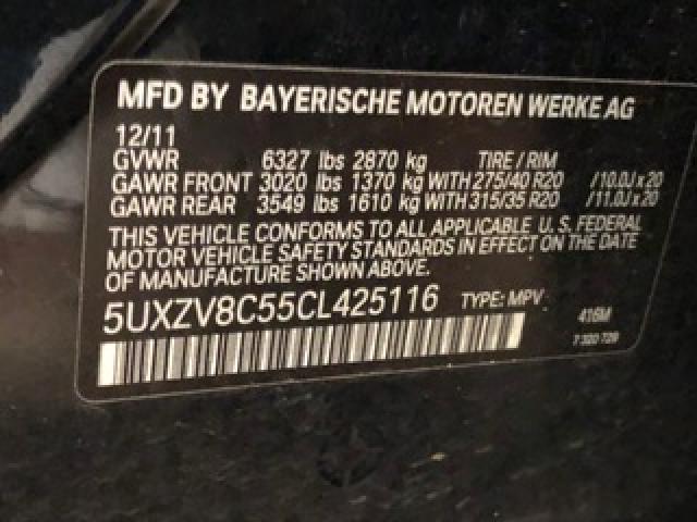 5UXZV8C55CL425116 - 2012 BMW X5 XDRIVE5 أزرق صورة 9