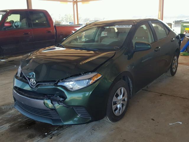 2T1BPRHE9FC261344 - 2015 TOYOTA COROLLA EC GREEN photo 2