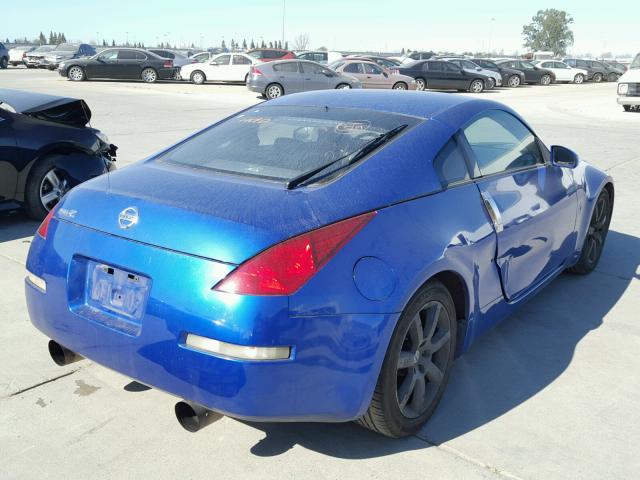 JN1AZ34D33T119742 - 2003 NISSAN 350Z COUPE BLUE photo 4