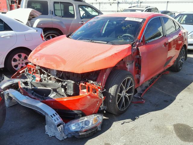 2HGFC2F5XGH538678 - 2016 HONDA CIVIC LX RED photo 2