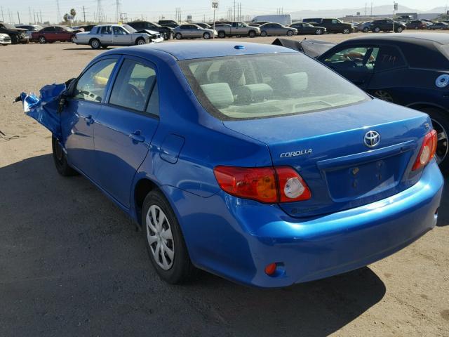 JTDBL40E99J000640 - 2009 TOYOTA COROLLA BA BLUE photo 3