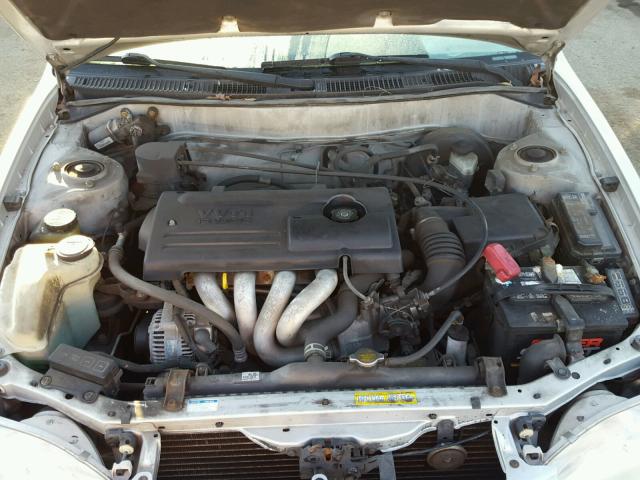 1NXBR12E8YZ382145 - 2000 TOYOTA COROLLA VE SILVER photo 7