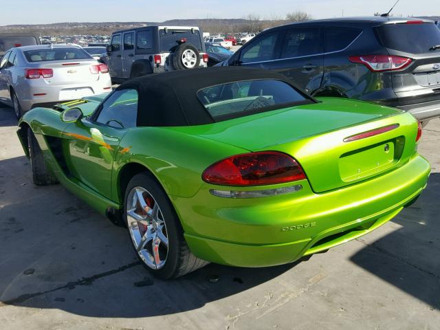 1B3JZ65Z59V500693 - 2009 DODGE VIPER SRT- GREEN photo 3