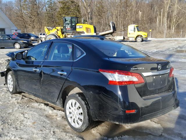 3N1AB7AP4FL690112 - 2015 NISSAN SENTRA S BLACK photo 3