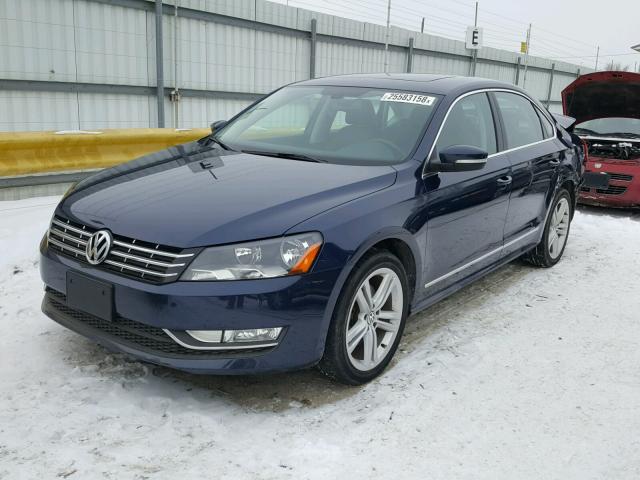 1VWCN7A30DC026941 - 2013 VOLKSWAGEN PASSAT SEL BLUE photo 2