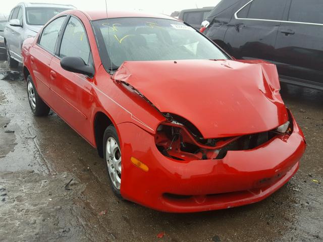 1B3ES46C91D245173 - 2001 DODGE NEON SE RED photo 1