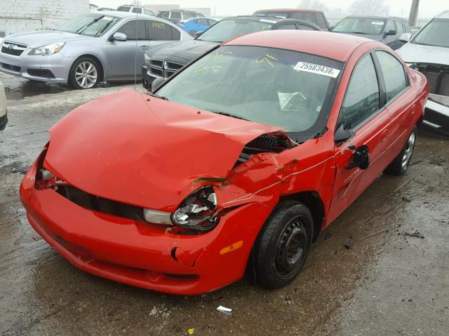 1B3ES46C91D245173 - 2001 DODGE NEON SE RED photo 2