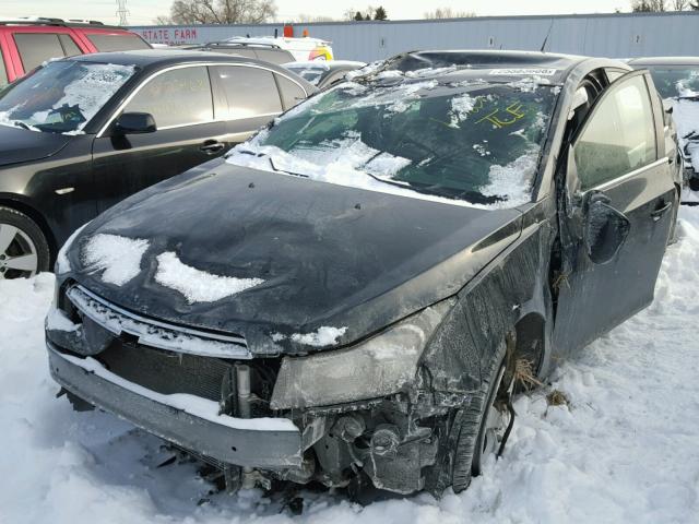 1G1PF5SC9C7241187 - 2012 CHEVROLET CRUZE LT BLACK photo 2