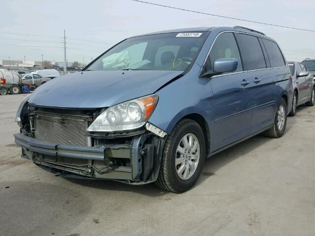 5FNRL38768B015665 - 2008 HONDA ODYSSEY EX BLUE photo 2