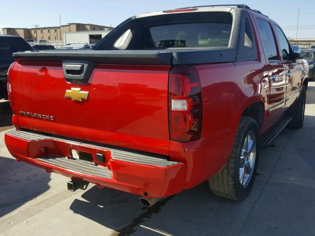 3GNMCGE06CG106213 - 2012 CHEVROLET AVALANCHE RED photo 4