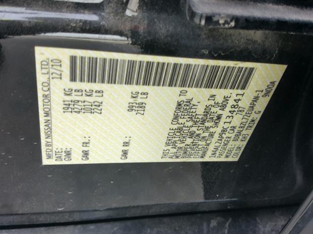 1N4AL2AP9BC134841 - 2011 NISSAN ALTIMA BAS BLACK photo 10