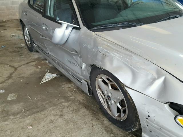1G2WP52K41F206863 - 2001 PONTIAC GRAND PRIX SILVER photo 9