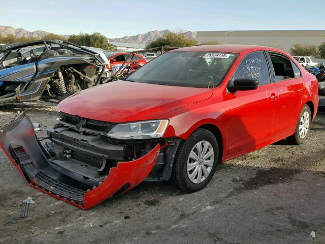 3VW2K7AJ0CM314796 - 2012 VOLKSWAGEN JETTA BASE RED photo 2