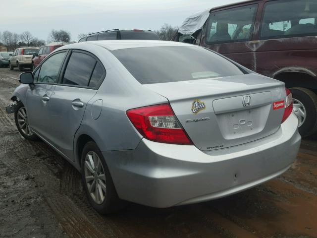 19XFB2F88CE339467 - 2012 HONDA CIVIC EX SILVER photo 3