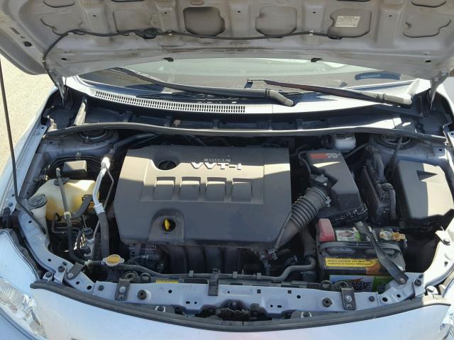 2T1BU4EE1AC475981 - 2010 TOYOTA COROLLA BA SILVER photo 7