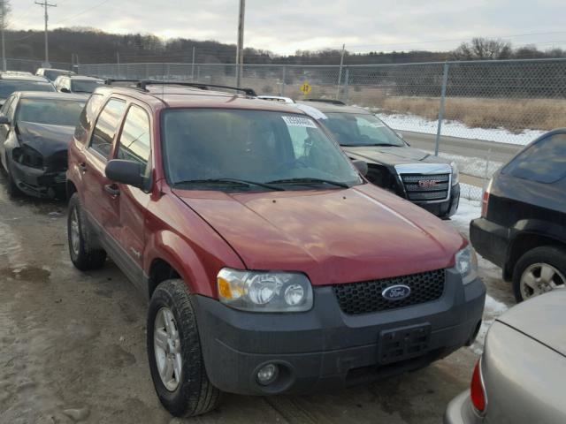 1FMYU95H45KE10558 - 2005 FORD ESCAPE HEV MAROON photo 1