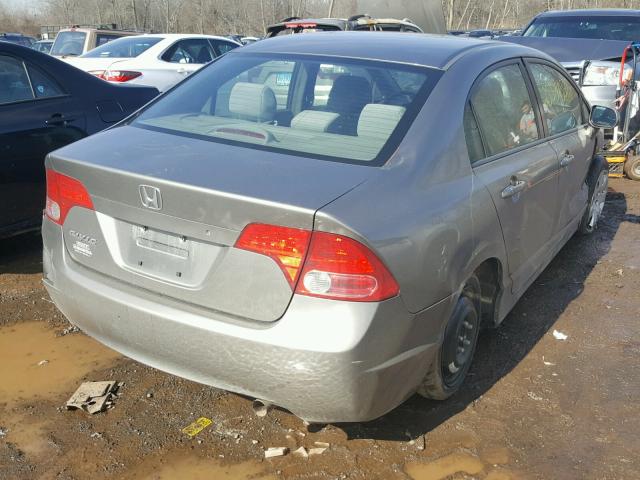 2HGFA16528H345863 - 2008 HONDA CIVIC LX GRAY photo 4