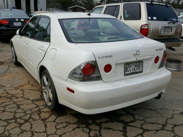 JTHBD182210009968 - 2001 LEXUS IS 300 WHITE photo 3