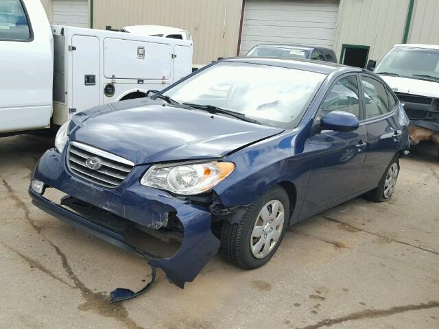 KMHDU46D19U631526 - 2009 HYUNDAI ELANTRA GL BLUE photo 2