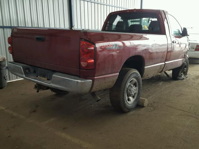 3D7KS26T99G543992 - 2009 DODGE RAM 2500 BURGUNDY photo 4