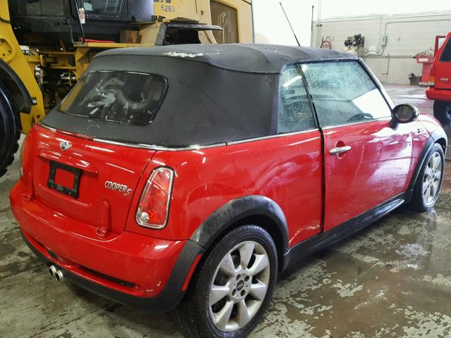 WMWRH33566TK59377 - 2006 MINI COOPER S RED photo 4